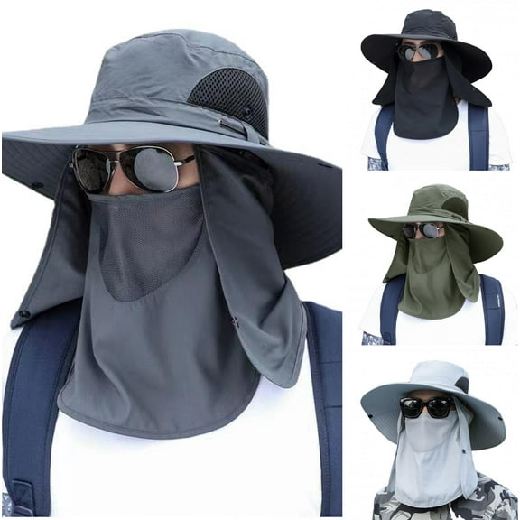 Shenmeida Fashion Summer Outdoor Sun Fishing Cap Neck Face and Neck Hat Wide Brim
