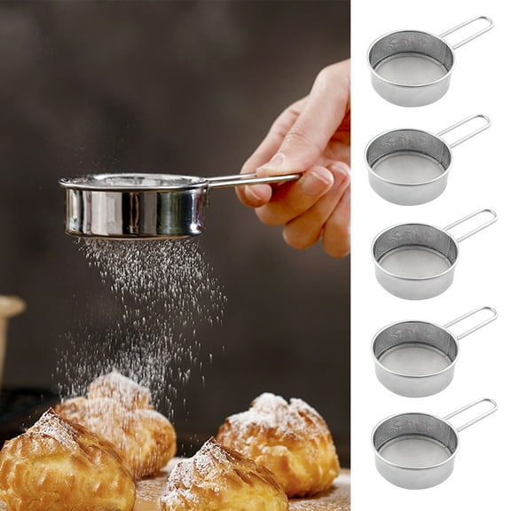 Shenmeida Fine Mesh Strainer 6 Pieces Set, Copper Flour Sifter For Baking, Stainless Steel Clander, Matcha Tea Strainer, Gravy Separator