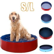 Shenmeida Foldable Dog Pet Bath Pool, Wading Pool Pits Ball Pool Portable Bathing Swimming Tub Pool for Dogs Cats Indoor %26 Outdoor Use