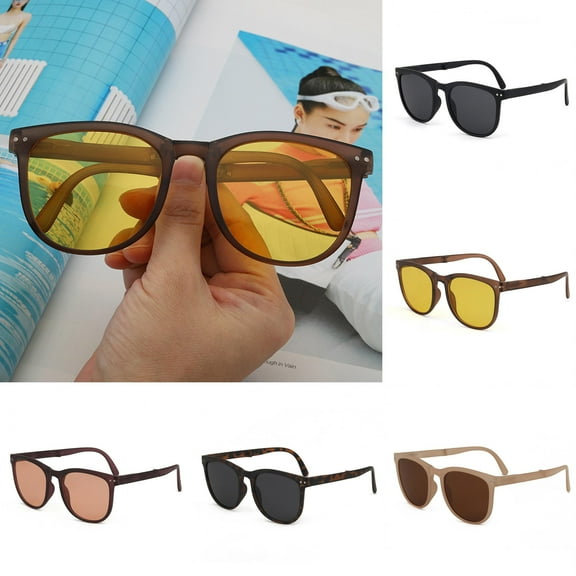 Shenmeida Folding Sunglasses Women Men Foldable Polarized UV Resistant Portable Driving Anti-glare Glasses