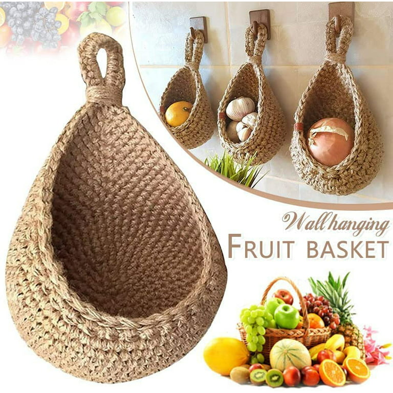 Crochet pattern Hanging wall baskets Vegetable baskets tutor - Inspire  Uplift