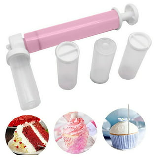 Manual Airbrush for Decorating Cakes,DIY Baking Tools with 4pcs Cake Spray  Tube for Kitchen Decorating Cakes Cupcakes Cookies and Desserts 