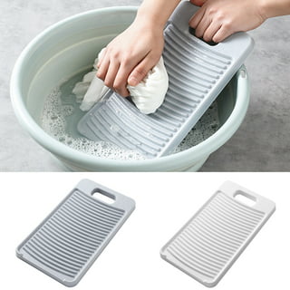 nicything Plastic Washboard Laundry Board, Household Hand Washing Board,  Hand Washing Clothes Tool, Manual Clothing Laundry Cleaning Tool, Light Blue