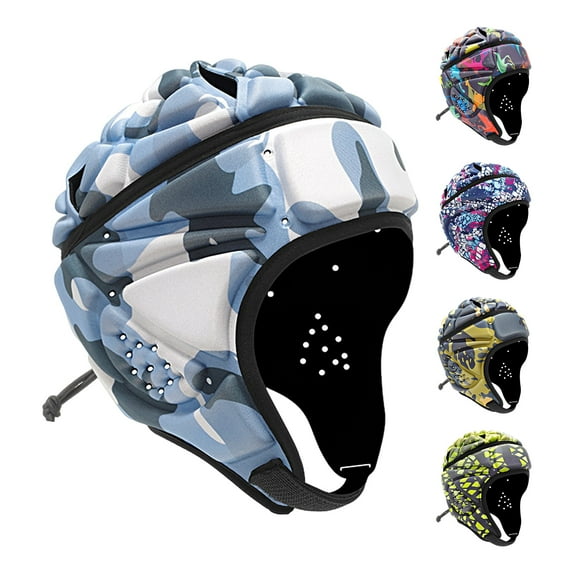 Shenmeida Mult Color Soft Helmet Flag Football Rugby Goalkeeper Helmet Rugby Cap Soft Shell Helmet Soccer Headgear Special Needs for Youth Adults