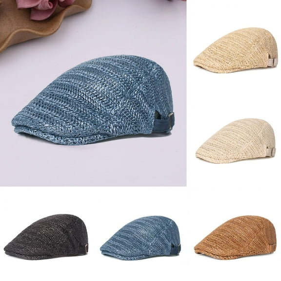 Shenmeida Newsboy Hats for Men Flat Cap Adjustable Breathable Irish Cabbie Ivy Driving Gatsby Hat for Daily Wear