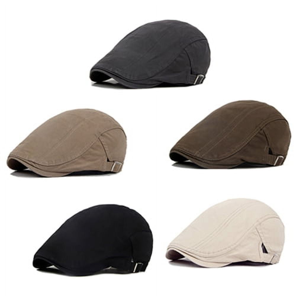 Shenmeida Newsboy Hats for Men Flat Cap Cotton Adjustable Breathable ...