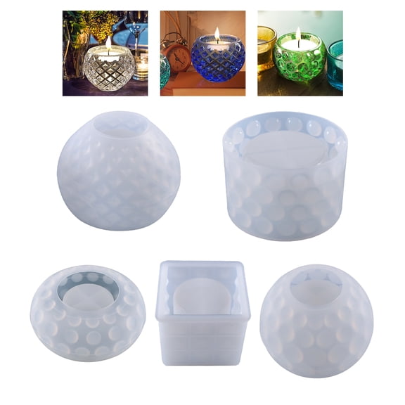 Shenmeida Resin Molds, Candle Holders Resin Mold Epoxy Resin Molds with Bowl Shape, Silicone Molds for Resin Casting