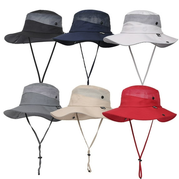Shenmeida Wide Brim Sun Hat UV Sun Hat Outdoor Nylon Hat Hiking Beach Fishing Bucket Cap for Unisex