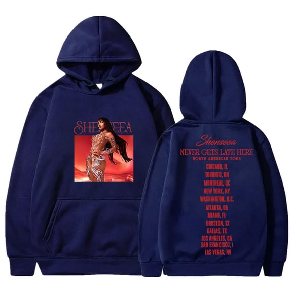 Shenseea Never Gets Late Here Tour Merch Hoodies Winter Women Men Fashion Casual Long Sleeve Sweatshirts
