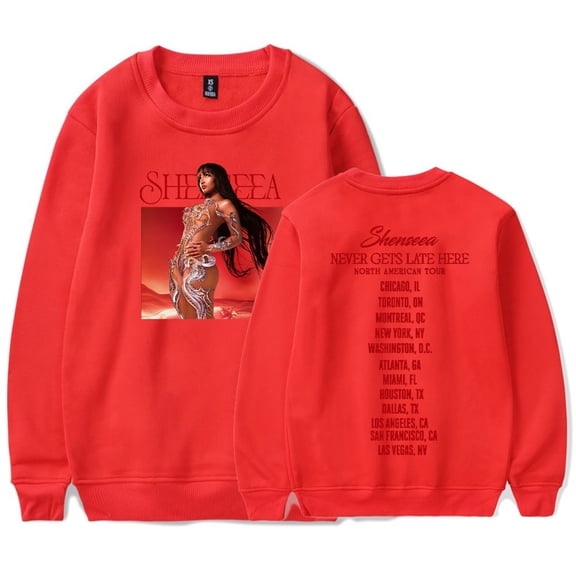 Shenseea Never Gets Late Here Tour Sweatshirt Long-Sleeved Pullover