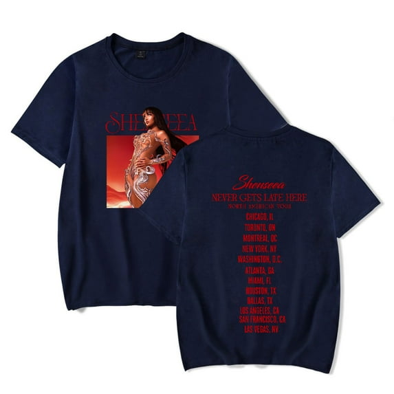 Shenseea Never Gets Late Here Tour T shirt Summer Casual Tshirt