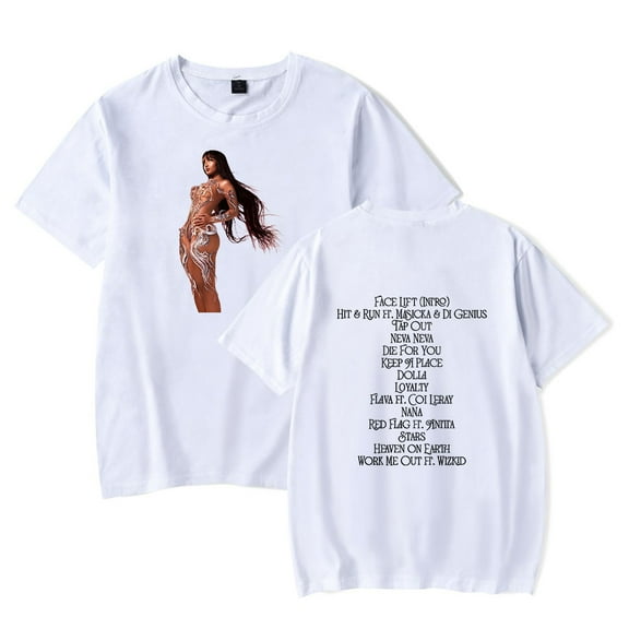 Shenseea Tour Never Gets Late Here Tracklist Merch Short Sleeved Summer Casual Tshirt