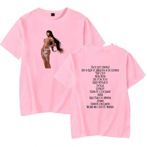 Shenseea Tour Never Gets Late Here Tracklist Merch Short Sleeved Summer Casual Tshirt