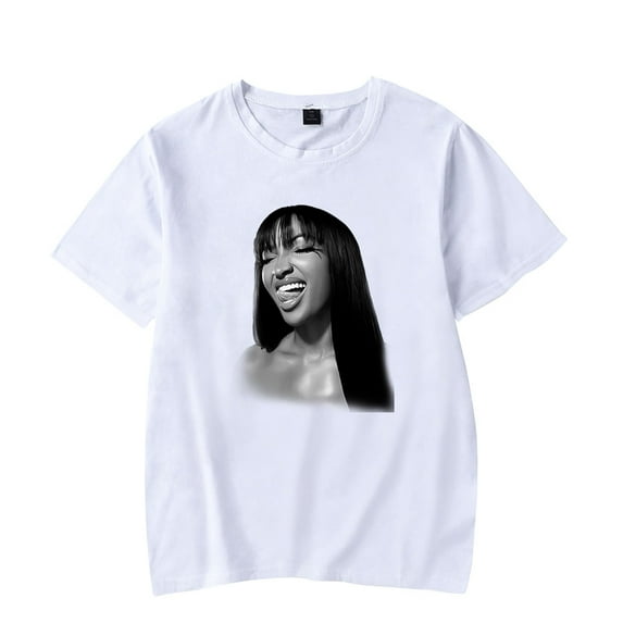 Shenseea Vintage T shirt Never Gets Late Here Tour Merch Tee Shirt  Round Neck
Short Sleeved