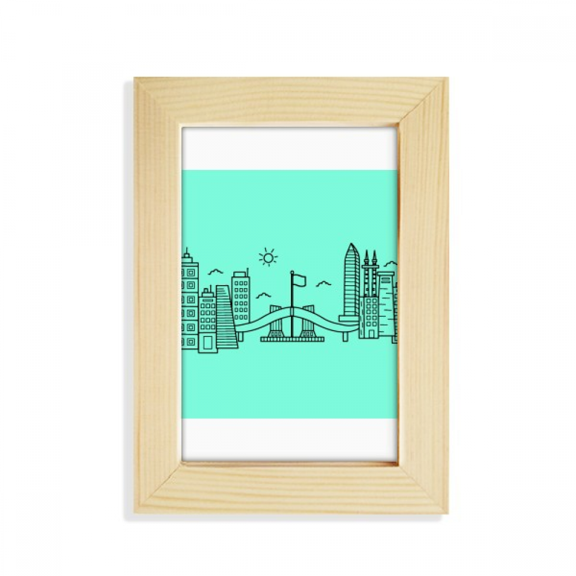 Shenzhen Cities Towns Technology Desktop Display Photo Frame Picture Art Painting 5x7 inch