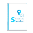 thumbnail image 1 of Shenzhen Geography Coordinates Travel Book Sheet Protectors Portfolio Binder Folder, 1 of 3
