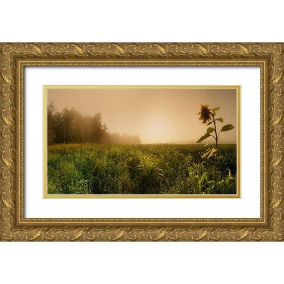 Shepeleva, Julia 14x10 Gold Ornate Wood Framed with Double Matting Museum Art Print Titled - Misty Morning