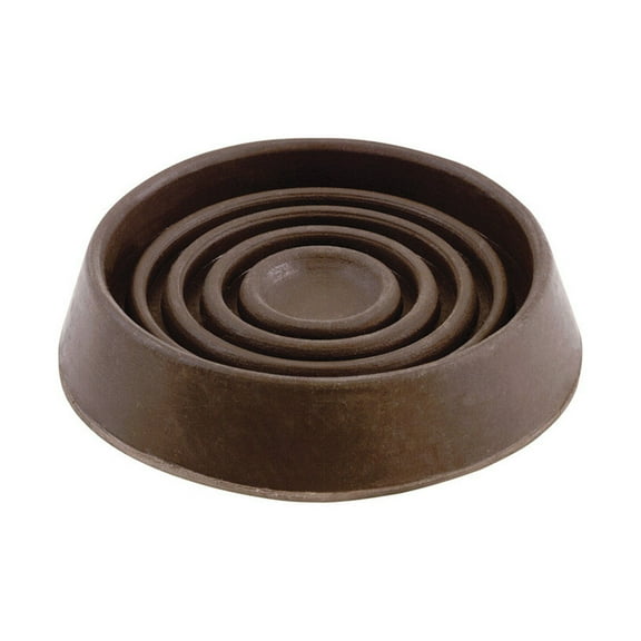 Shepherd 1-1/2 in. Brown Smooth Rubber Furniture Cups (4 per Pack)