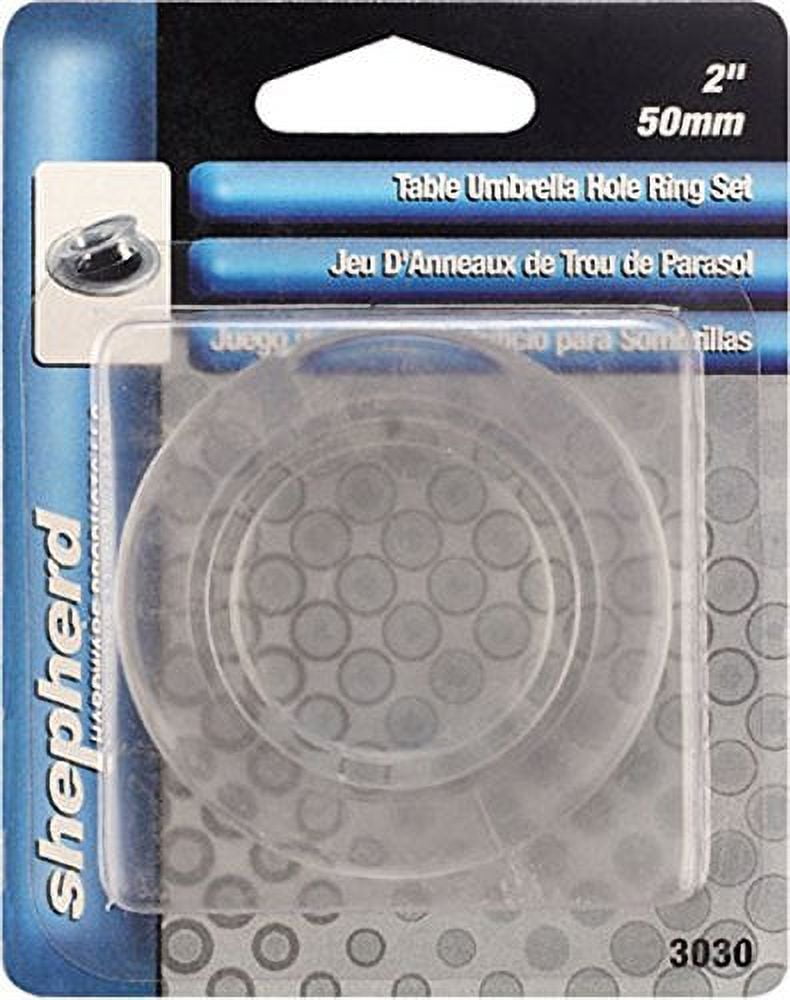 Shepherd 3030 2" Clear Umbrella Hole Ring Set