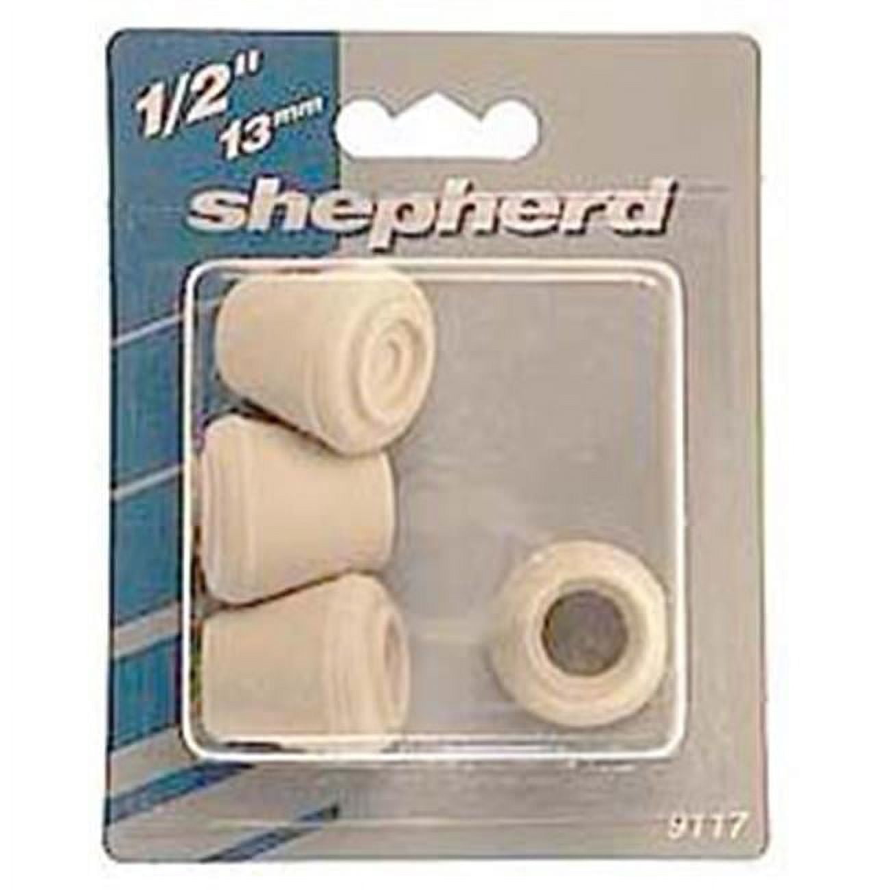 Shepherd 4 Count .75 in. Black Rubber Leg Tips