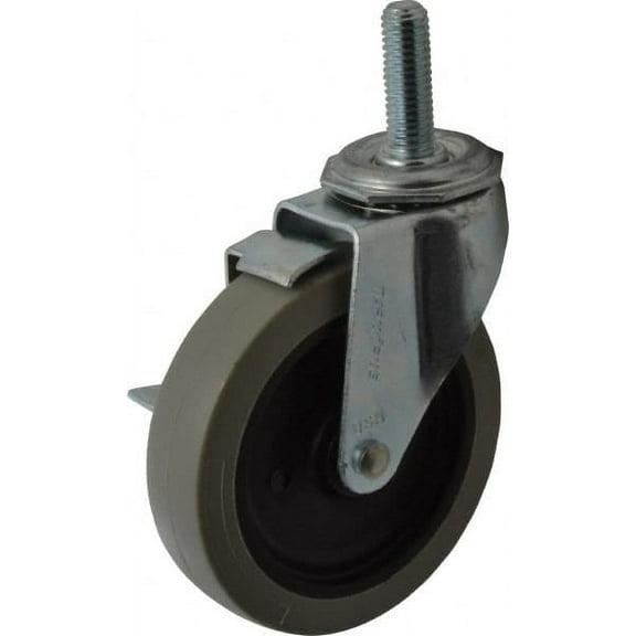 Shepherd 4" Diam x 15/16" Wide x 4-3/4" OAH Stem Mount Swivel Caster with Brake