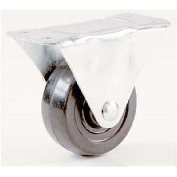 Shepherd 4in. Rubber Wheel Rigid Plate Casters 4in. Rubber Wheel Rigid Plate Casters - Black - 25 load rating