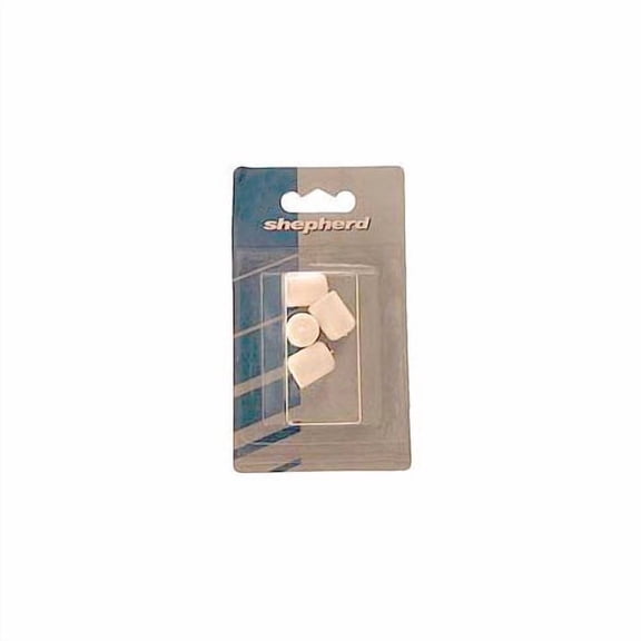 Shepherd 9106 4 Count .63 in. White Plastic Leg Tips