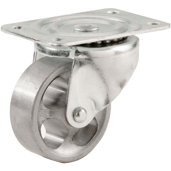 Shepherd Hardware Cast-Iron Swivel Plate Caster - General-Duty, 2-1/2 In., Gray