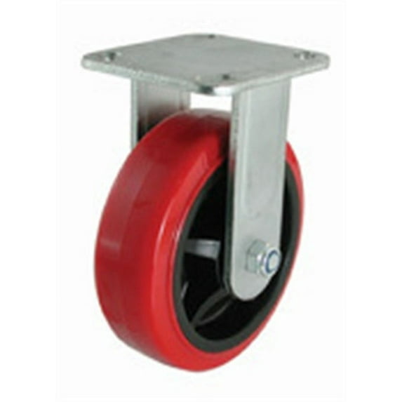 Shepherd 9424 6 Red Polyurethane Rigid Caster