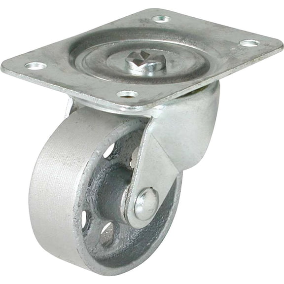 Richelieu Hardware Shepherd Hardware 4 In. Cast-Iron General-Duty Swivel Plate Caster 9782 Standard Mounting Hardware, Drop-In Replacement