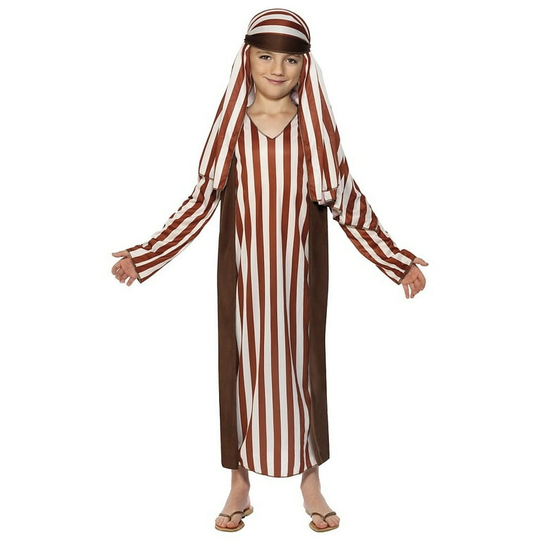 Shepherd Costume Kids Brown Robe Headpiece Shepherd Costume Kids Brown Robe Headpiece