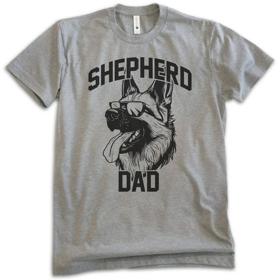 Shepherd Dad T-shirt, Unisex Men's Shirt, German Shepherd Owner, Best Dog Dad Gift, Dark Heather Gray, Large