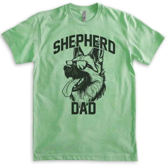 Shepherd Dad T-shirt, Unisex Men's Shirt, German Shepherd Owner, Best Dog Dad Gift, Heather Apple Green, XX-Large