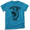 thumbnail image 1 of Shepherd Dad T-shirt, Unisex Men's Shirt, German Shepherd Owner, Best Dog Dad Gift, Heather Blue, XX-Large, 1 of 6