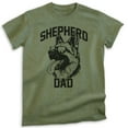 thumbnail image 1 of Shepherd Dad T-shirt, Unisex Men's Shirt, German Shepherd Owner, Best Dog Dad Gift, Heather Military Green, Medium, 1 of 6