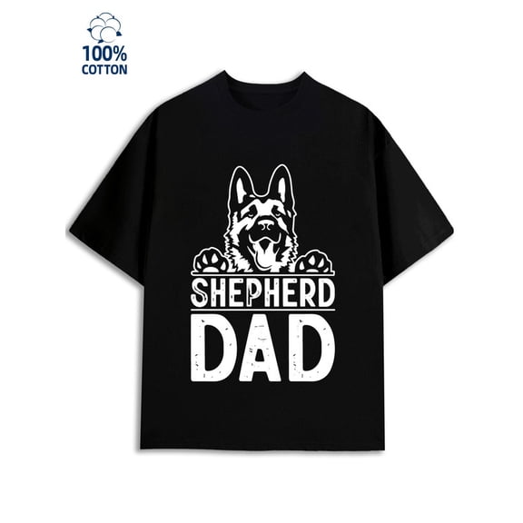 Shepherd Dad Tee mens 180G 100% Cotton black Fashion Unisex Shirt Printed tshirts Classic Unisex Shirt Short Sleeve tshirts Basic Unisex Shirt Graphic tshirts Classic Unisex Shirt Cotton tshirts