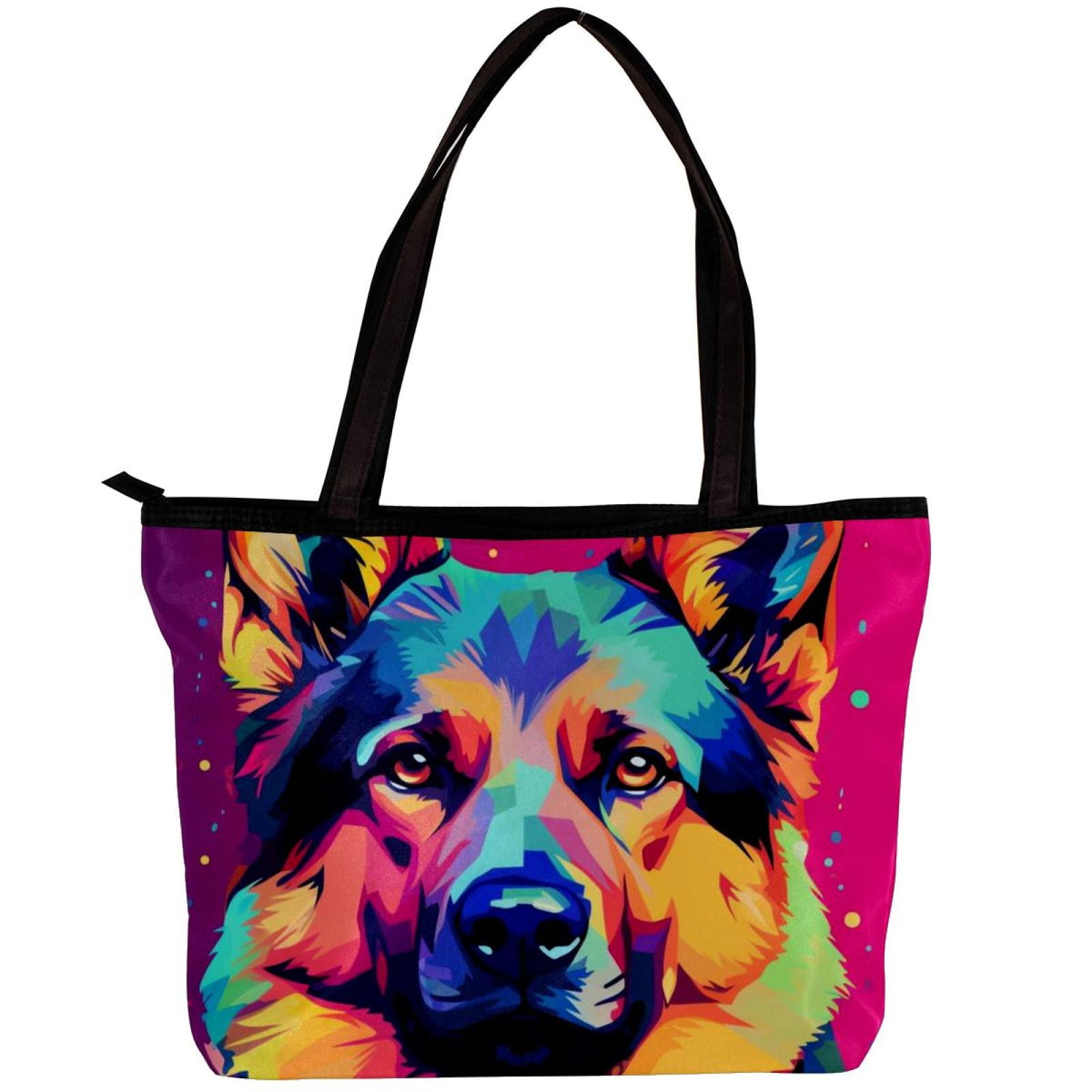 Shepherd Dog Animal Handbags Fashion Women Portable Shoulder Ladies ...