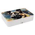 thumbnail image 1 of Shepherd Dog Decorative PU Leather Earring and Jewelry Organizer Box with Removable Compartment, Portable, 1 of 6