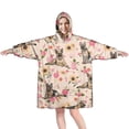 thumbnail image 1 of Shepherd Dog and Flower Floral Wearable Oversized Blanket,Wearable Blanket Hoodie for Adults,Cozy Hooded Blankets with Super Pockets,Super Warm Fuzzy Pullover for Women & Men, 1 of 6