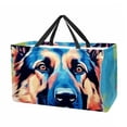 thumbnail image 1 of Shepherd Dog Large Capacity Reusable Foldable Grocery Baskets with Storage Bag – Oxford Cloth Storage Basket for Easter, 1 of 7