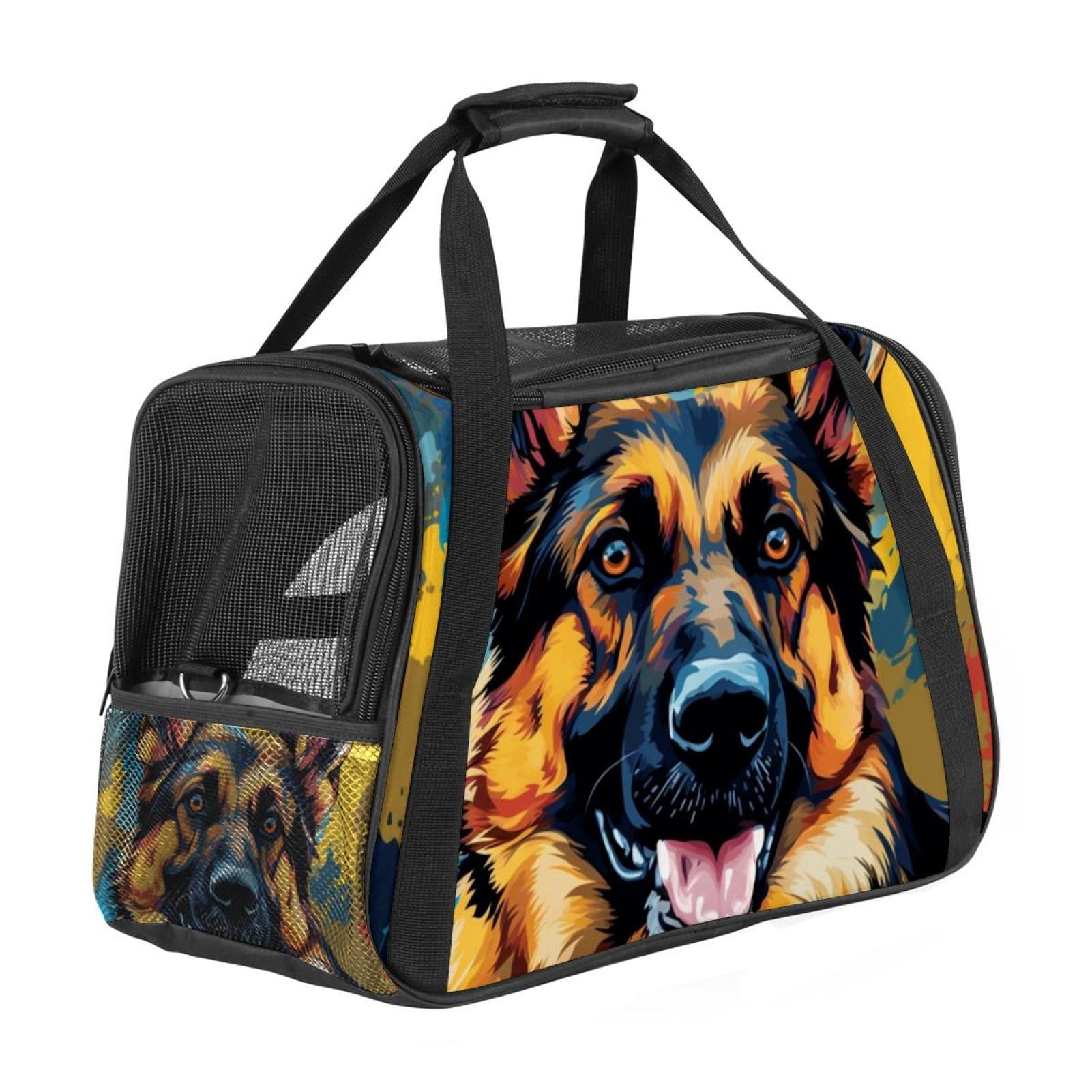 Shepherd Dog Sherpa-Fabric Pet Bag with 900D Oxford Cloth Material ...