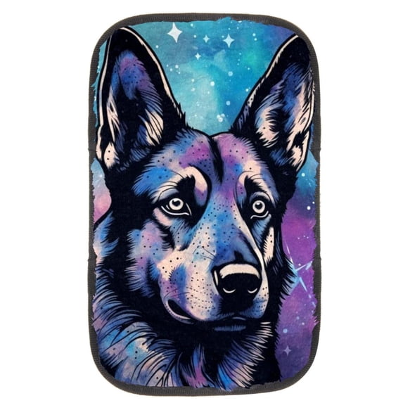 Shepherd Dog Soft and Comfortable 12.5x8.2 Inch Furry Printed Car Armrest Cover Pad - Armrest Accessories