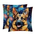 thumbnail image 1 of Shepherd Dog Velvet Throw Pillow Covers Set of 2 - 16x16, 18x18, 20x20 Inches - Unique Patterns - Bed Pillow Inserts Included for Various Occasions, 1 of 6