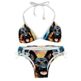 thumbnail image 1 of Shepherd Dog Women's Swimsuit Bikini Set, Detachable Sponge, Adjustable Strap, Two-Pack, Beach & Pool Ready, 1 of 6