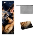 thumbnail image 1 of Shepherd Dog Yoga Towel with Storage Bag, 72.8"x26.8" - Suitable for Yoga, Pilates, Fitness, Hot Yoga, and More, 1 of 6