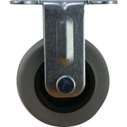 Shepherd Hardware Rigid Plate Caster Thermoplastic Rubber - Durable - 2" Gray