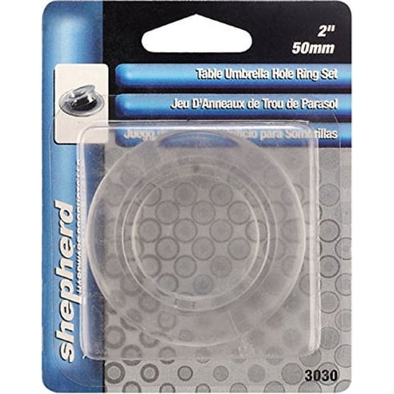 Shepherd Hardware 3030 Clear Umbrella Hole Ring Set, 6 Count