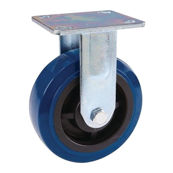 Shepherd Hardware 3656 2 in. TPU Rigid Caster, Black & Blue