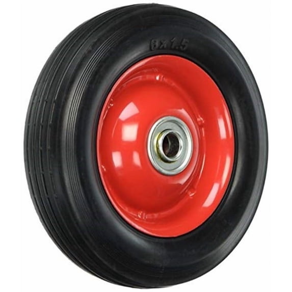 Shepherd 9590 6 Metal Hub Semi-Pneumatic Rubber Tire