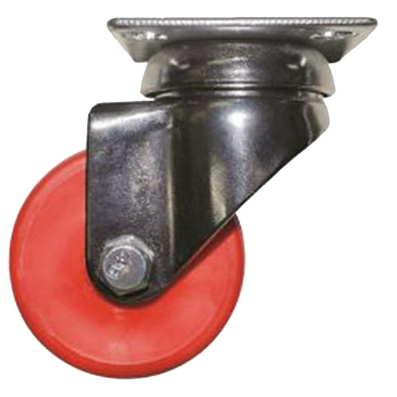 Shepherd Hardware 6271 Swivel Caster, Polypropylene, Red, 2"